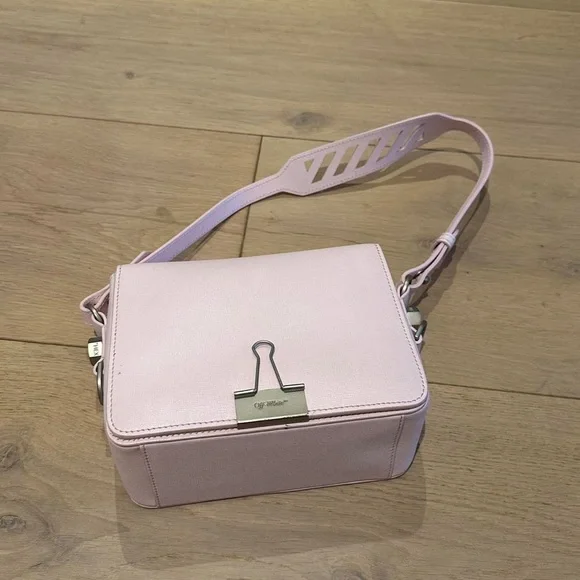 Off-White Binder Clip Flap Bag
